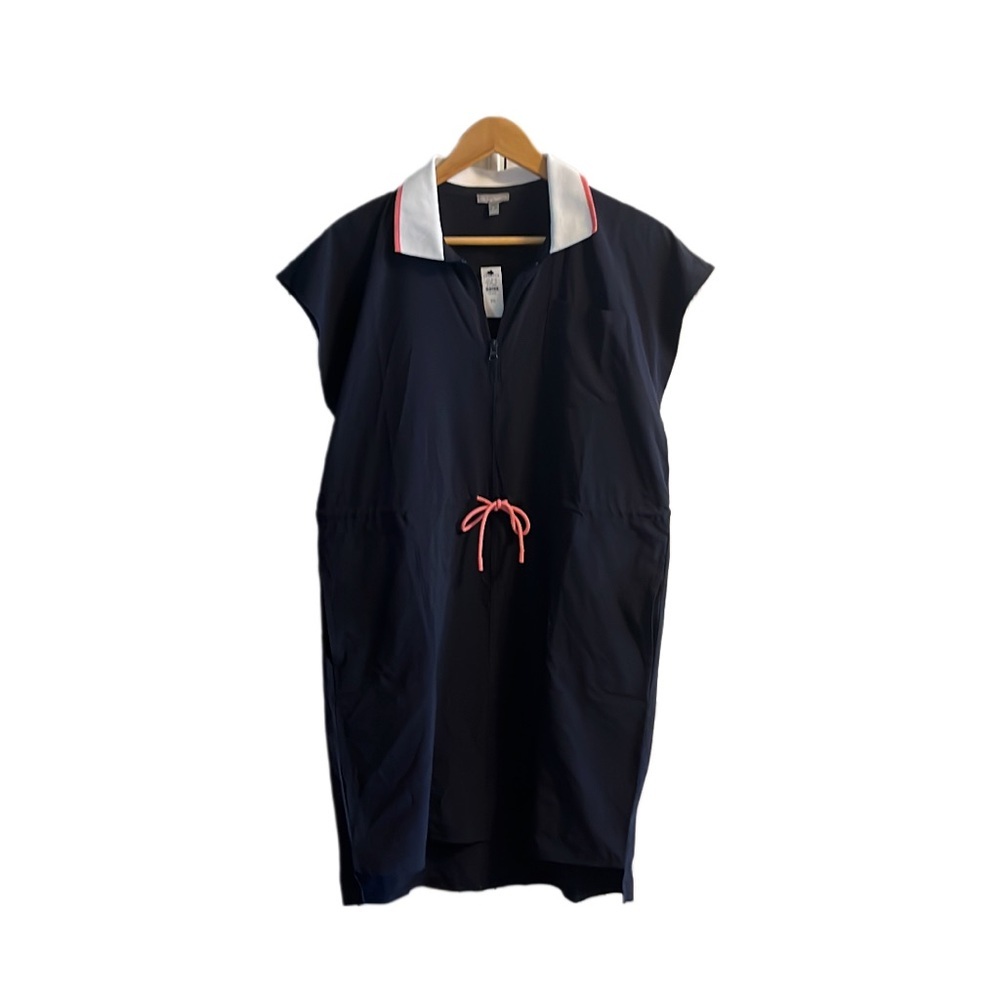 Women’s Talbots Navy Blue Dress with White and Pink Accents NWT Size SP